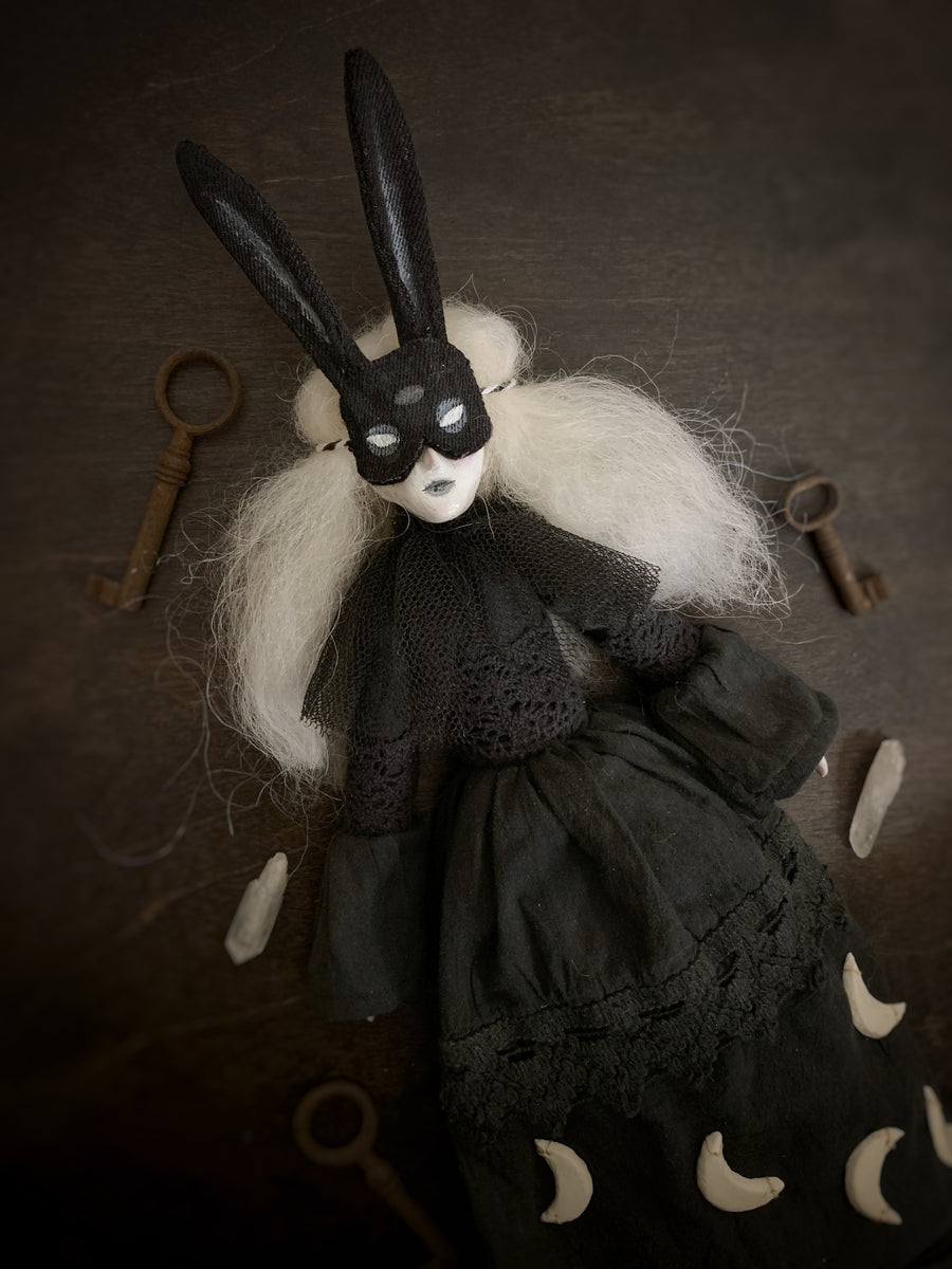 Moon Hare Witch Handmade One of a Kind Art Doll – Lilla