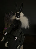 Moon Hare Witch Handmade One of a Kind Art Doll