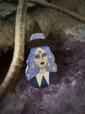 Amethyst Witch Handmade One of a Kind Brooch