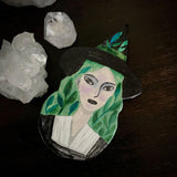 Green Forest Witch Handmade One of a Kind Brooch