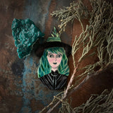 Herb Garden Witch Handmade One of a Kind Brooch